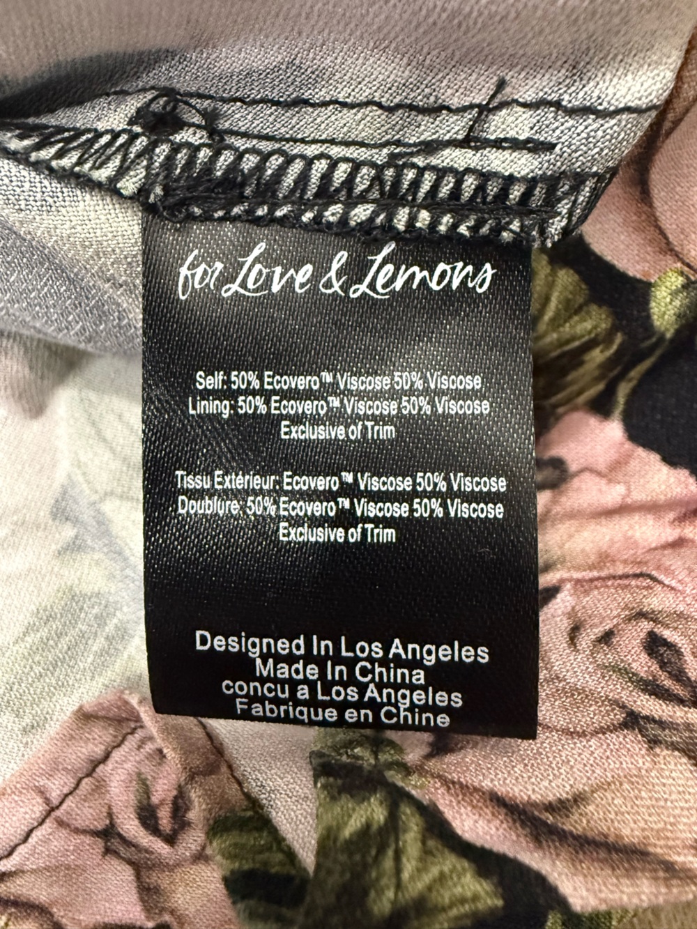 NWT For Love & Lemons Fallen Rose Print Maxi Dress SZ XL - Picture 9 of 9